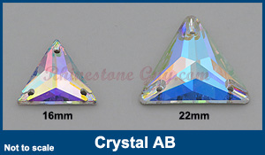 RG Premium Triangle Sew On Crystal AB